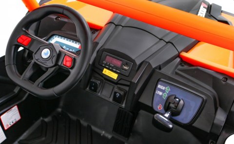 Buggy UTV-MX na akumulator dla dzieci Pomarańczowy + Napęd 4x4 + Pilot + Audio LED + Schowek + EVA + Wolny Start Buggy UTV-MX na akumulator dla dzieci Pomarańczowy + Napęd 4x4 + Pilot + Audio LED + Schowek + EVA + Wolny Start
