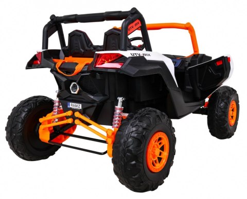 Buggy UTV-MX na akumulator dla dzieci Pomarańczowy + Napęd 4x4 + Pilot + Audio LED + Schowek + EVA + Wolny Start Buggy UTV-MX na akumulator dla dzieci Pomarańczowy + Napęd 4x4 + Pilot + Audio LED + Schowek + EVA + Wolny Start