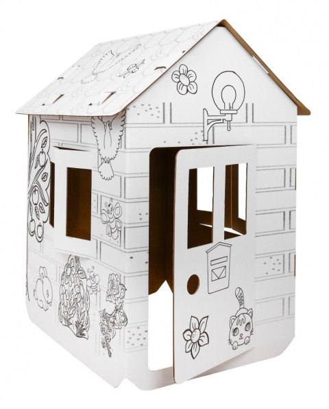 Domek XXL z autem kolorowanka 3D dla dzieci Domek XXL z autem kolorowanka 3D dla dzieci