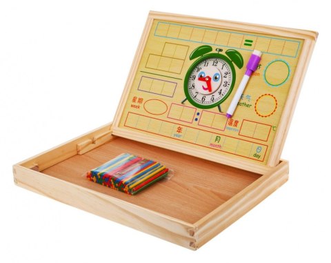Drewniana tablica magnetyczna dla dzieci 3+ Zestaw edukacyjny + Akcesoria Drewniana tablica magnetyczna dla dzieci 3+ Zestaw edukacyjny + Akcesoria