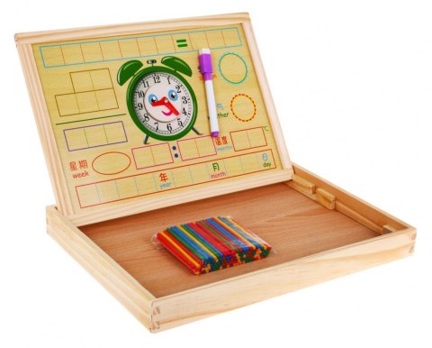Drewniana tablica magnetyczna dla dzieci 3+ Zestaw edukacyjny + Akcesoria Drewniana tablica magnetyczna dla dzieci 3+ Zestaw edukacyjny + Akcesoria