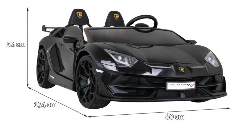 Lamborghini SVJ DRIFT dla 2 dzieci Czarny + Funkcja driftu + Pilot + MP3 LED + Wolny Start Lamborghini SVJ DRIFT dla 2 dzieci Czarny + Funkcja driftu + Pilot + MP3 LED + Wolny Start