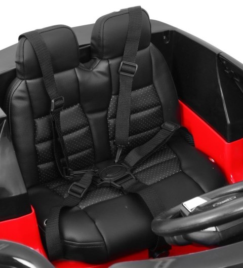 Land Rover Discovery dla dzieci Czerwony + Pilot + 5-pkt pasy + Regulacja siedzenia + EVA + MP3 LED Land Rover Discovery dla dzieci Czerwony + Pilot + 5-pkt pasy + Regulacja siedzenia + EVA + MP3 LED