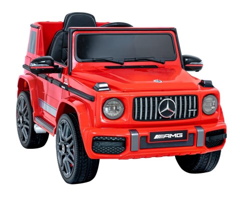 Mercedes AMG G63 dla dzieci Czerwony + Pilot + MP3 LED + Wolny Start + EVA + Pasy Mercedes AMG G63 dla dzieci Czerwony + Pilot + MP3 LED + Wolny Start + EVA + Pasy