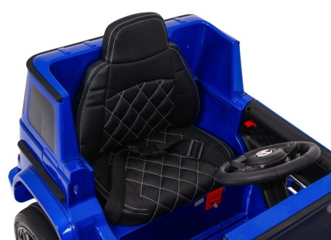 Mercedes AMG G63 dla dzieci Lakier Niebieski + Pilot + MP3 LED + Wolny Start + EVA + Pasy Mercedes AMG G63 dla dzieci Lakier Niebieski + Pilot + MP3 LED + Wolny Start + EVA + Pasy