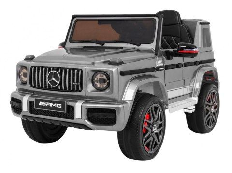 Mercedes AMG G63 dla dzieci Lakier Srebrny + Pilot + MP3 LED + Wolny Start + EVA + Pasy Mercedes AMG G63 dla dzieci Lakier Srebrny + Pilot + MP3 LED + Wolny Start + EVA + Pasy
