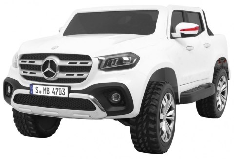 Mercedes Benz X-Class dla dzieci Biały + Pilot + Napęd 4x4 + MP4 + Bagażnik + LED + EVA Mercedes Benz X-Class dla dzieci Biały + Pilot + Napęd 4x4 + MP4 + Bagażnik + LED + EVA