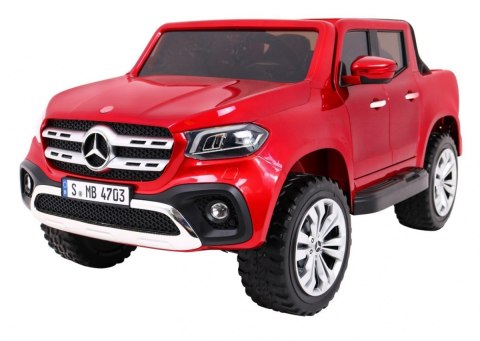 Mercedes Benz X-Class dla dzieci Lakier Czerwony + Pilot + Napęd 4x4 + MP4 + Bagażnik + EVA Mercedes Benz X-Class dla dzieci Lakier Czerwony + Pilot + Napęd 4x4 + MP4 + Bagażnik + EVA