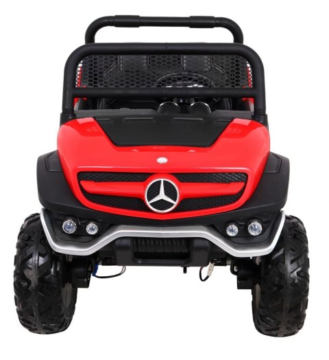 Mercedes Benz Unimog dla dzieci Czerwony + Napęd 4x4 + Pilot + Bagażnik + Wolny Start + MP3 LED Mercedes Benz Unimog dla dzieci Czerwony + Napęd 4x4 + Pilot + Bagażnik + Wolny Start + MP3 LED