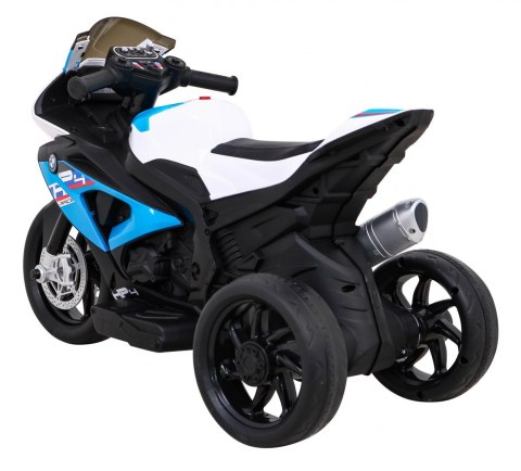Motor BMW HP4 na akumulator dla dzieci Niebieski + 3 Koła + LED + MP3 USB + Ekoskóra Motor BMW HP4 na akumulator dla dzieci Niebieski + 3 Koła + LED + MP3 USB + Ekoskóra