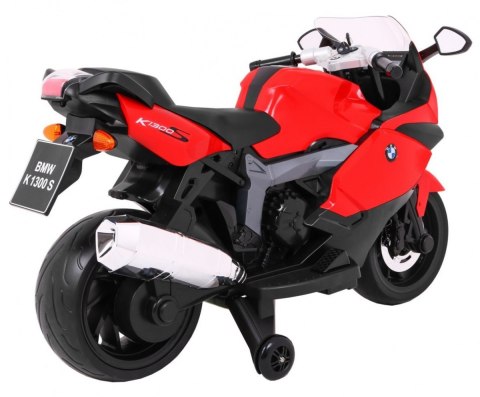 Motor na akumulator BMW K1300S dla dzieci Czerwony + Kółka pomocnicze + Dźwięki Światła + Wolny Start Motor na akumulator BMW K1300S dla dzieci Czerwony + Kółka pomocnicze + Dźwięki Światła + Wolny Start