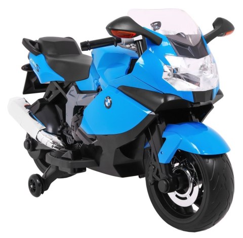 Motor na akumulator BMW K1300S dla dzieci Niebieski + Kółka pomocnicze + Dźwięki Światła + Wolny Start Motor na akumulator BMW K1300S dla dzieci Niebieski + Kółka pomocnicze + Dźwięki Światła + Wolny Start