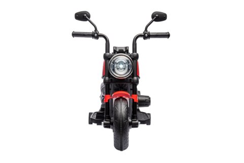 Motorek Chopper FASTER na akumulator dla dzieci Czerwony + Radio FM + Panel audio + LED Motorek Chopper FASTER na akumulator dla dzieci Czerwony + Radio FM + Panel audio + LED