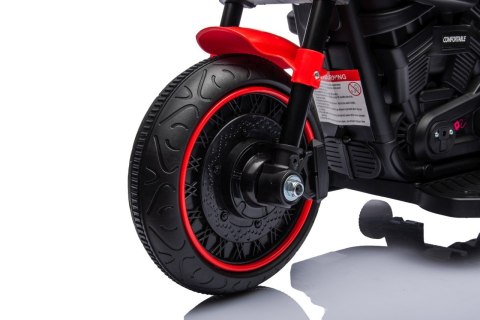 Motorek Chopper FASTER na akumulator dla dzieci Czerwony + Radio FM + Panel audio + LED Motorek Chopper FASTER na akumulator dla dzieci Czerwony + Radio FM + Panel audio + LED