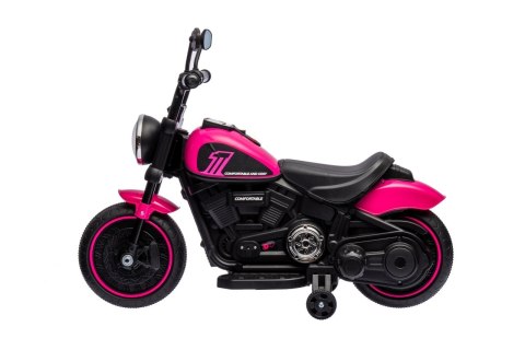 Motorek Chopper FASTER na akumulator dla dzieci Różowy + Radio FM + Panel audio + LED Motorek Chopper FASTER na akumulator dla dzieci Różowy + Radio FM + Panel audio + LED