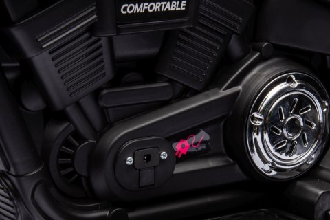 Motorek Chopper FASTER na akumulator dla dzieci Różowy + Radio FM + Panel audio + LED Motorek Chopper FASTER na akumulator dla dzieci Różowy + Radio FM + Panel audio + LED