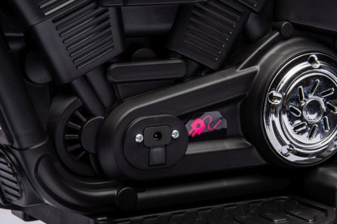Motorek Chopper FASTER na akumulator dla dzieci Szary + Radio FM + Panel audio + LED Motorek Chopper FASTER na akumulator dla dzieci Szary + Radio FM + Panel audio + LED