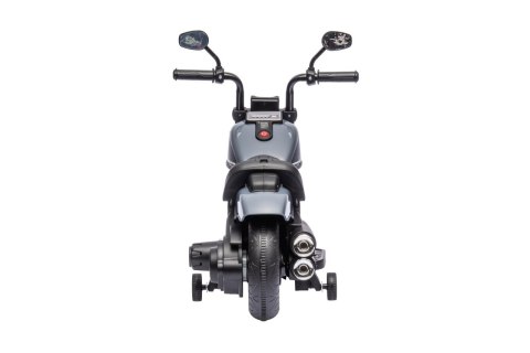 Motorek Chopper FASTER na akumulator dla dzieci Szary + Radio FM + Panel audio + LED Motorek Chopper FASTER na akumulator dla dzieci Szary + Radio FM + Panel audio + LED