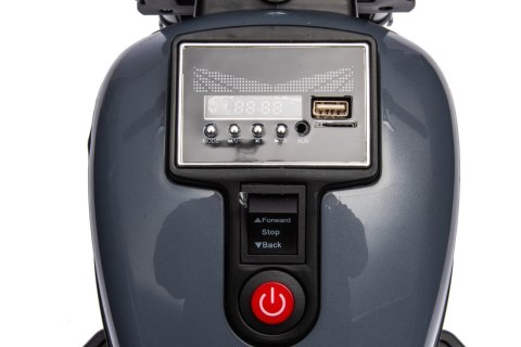 Motorek Chopper FASTER na akumulator dla dzieci Szary + Radio FM + Panel audio + LED Motorek Chopper FASTER na akumulator dla dzieci Szary + Radio FM + Panel audio + LED
