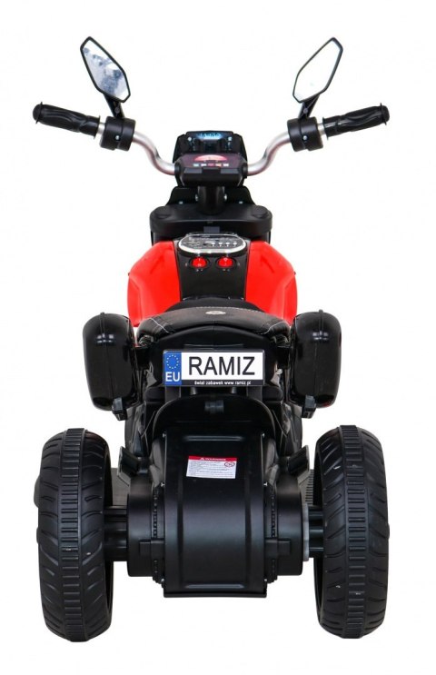 Motorek Fast Tourist na akumulator dla dzieci Czerwony + Audio + Światła + Ekoskóra Motorek Fast Tourist na akumulator dla dzieci Czerwony + Audio + Światła + Ekoskóra