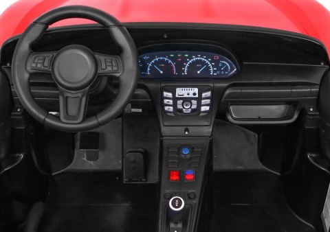 Perfecta Auto dla 2 dzieci Czerwony + Pompowane koła + Silnik bezszczotkowy + MP3 LED + Wolny Start Perfecta Auto dla 2 dzieci Czerwony + Pompowane koła + Silnik bezszczotkowy + MP3 LED + Wolny Start