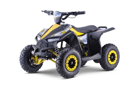 Quad HIPERFECT na akumulator Żółty 35km/h + Silnik bezszczotkowy 1000W + Koła pompowane + Regulacja siedzenia Quad HIPERFECT na akumulator Żółty 35km/h + Silnik bezszczotkowy 1000W + Koła pompowane + Regulacja siedzenia
