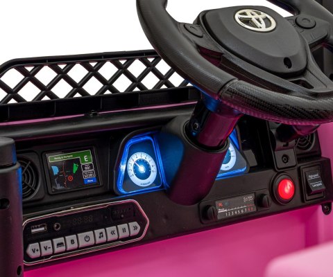 Toyota FJ Cruiser dla dzieci Różowy + Pilot + Napęd 4x4 + Audio LED + EVA + Wolny Start Toyota FJ Cruiser dla dzieci Różowy + Pilot + Napęd 4x4 + Audio LED + EVA + Wolny Start