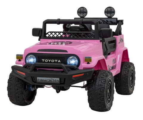 Toyota FJ Cruiser dla dzieci Różowy + Pilot + Napęd 4x4 + Audio LED + EVA + Wolny Start Toyota FJ Cruiser dla dzieci Różowy + Pilot + Napęd 4x4 + Audio LED + EVA + Wolny Start