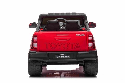Toyota Hilux na akumulator dla dzieci Czerwony + Napęd 4x4 + Pilot + 2 bagażniki + Radio MP3 + LED Toyota Hilux na akumulator dla dzieci Czerwony + Napęd 4x4 + Pilot + 2 bagażniki + Radio MP3 + LED