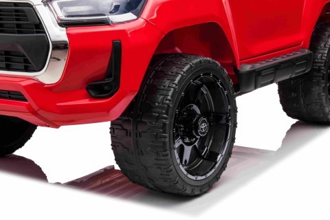 Toyota Hilux na akumulator dla dzieci Czerwony + Napęd 4x4 + Pilot + 2 bagażniki + Radio MP3 + LED Toyota Hilux na akumulator dla dzieci Czerwony + Napęd 4x4 + Pilot + 2 bagażniki + Radio MP3 + LED