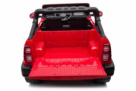 Toyota Hilux na akumulator dla dzieci Czerwony + Napęd 4x4 + Pilot + 2 bagażniki + Radio MP3 + LED Toyota Hilux na akumulator dla dzieci Czerwony + Napęd 4x4 + Pilot + 2 bagażniki + Radio MP3 + LED