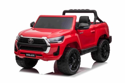 Toyota Hilux na akumulator dla dzieci Czerwony + Napęd 4x4 + Pilot + 2 bagażniki + Radio MP3 + LED Toyota Hilux na akumulator dla dzieci Czerwony + Napęd 4x4 + Pilot + 2 bagażniki + Radio MP3 + LED