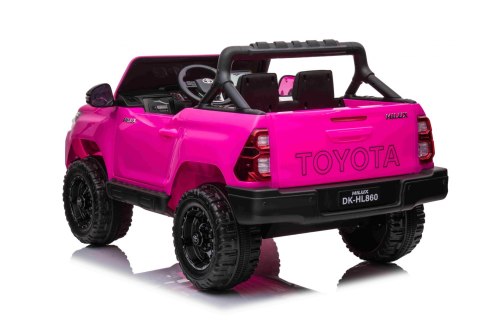 Toyota Hilux na akumulator dla dzieci Różowy + Napęd 4x4 + Pilot + 2 bagażniki + Radio MP3 + LED Toyota Hilux na akumulator dla dzieci Różowy + Napęd 4x4 + Pilot + 2 bagażniki + Radio MP3 + LED