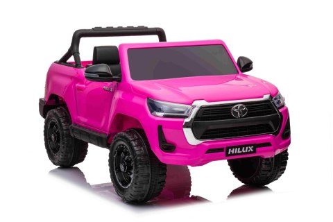 Toyota Hilux na akumulator dla dzieci Różowy + Napęd 4x4 + Pilot + 2 bagażniki + Radio MP3 + LED Toyota Hilux na akumulator dla dzieci Różowy + Napęd 4x4 + Pilot + 2 bagażniki + Radio MP3 + LED