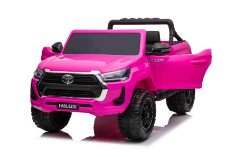 Toyota Hilux na akumulator dla dzieci Różowy + Napęd 4x4 + Pilot + 2 bagażniki + Radio MP3 + LED Toyota Hilux na akumulator dla dzieci Różowy + Napęd 4x4 + Pilot + 2 bagażniki + Radio MP3 + LED