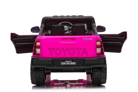 Toyota Hilux na akumulator dla dzieci Różowy + Napęd 4x4 + Pilot + 2 bagażniki + Radio MP3 + LED Toyota Hilux na akumulator dla dzieci Różowy + Napęd 4x4 + Pilot + 2 bagażniki + Radio MP3 + LED