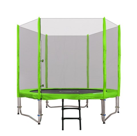 Trampolina ogrodowa SkyRamiz 244cm 8FT dla dzieci Zielony + Akcesoria Trampolina ogrodowa SkyRamiz 244cm 8FT dla dzieci Zielony + Akcesoria