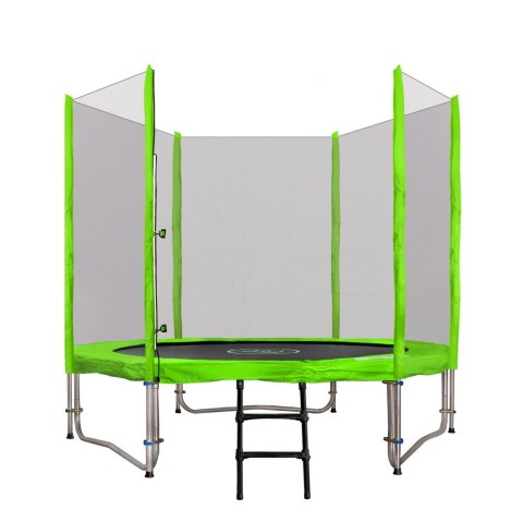 Trampolina ogrodowa SkyRamiz 244cm 8FT dla dzieci Zielony + Akcesoria Trampolina ogrodowa SkyRamiz 244cm 8FT dla dzieci Zielony + Akcesoria