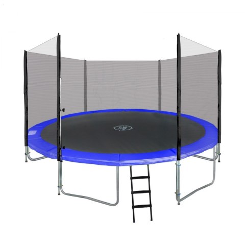 Trampolina ogrodowa SkyRamiz 366cm 12FT dla dzieci Niebieski + Akcesoria Trampolina ogrodowa SkyRamiz 366cm 12FT dla dzieci Niebieski + Akcesoria
