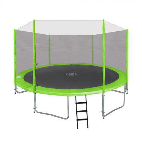 Trampolina ogrodowa SkyRamiz 366cm 12FT dla dzieci Zielony + Akcesoria Trampolina ogrodowa SkyRamiz 366cm 12FT dla dzieci Zielony + Akcesoria