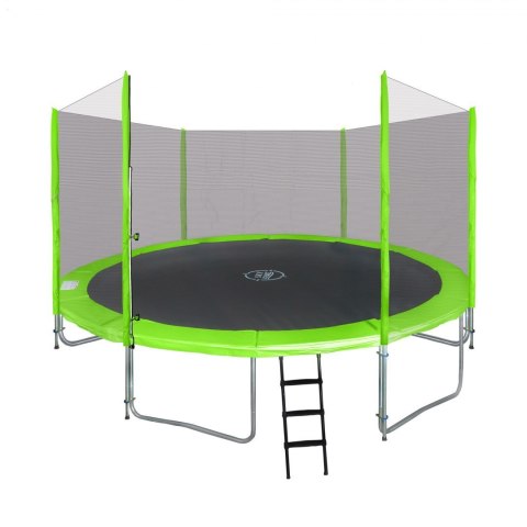 Trampolina ogrodowa SkyRamiz 366cm 12FT dla dzieci Zielony + Akcesoria Trampolina ogrodowa SkyRamiz 366cm 12FT dla dzieci Zielony + Akcesoria