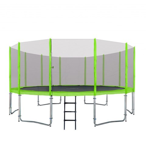 Trampolina ogrodowa SkyRamiz 487cm 16FT dla dzieci Zielony + Akcesoria Trampolina ogrodowa SkyRamiz 487cm 16FT dla dzieci Zielony + Akcesoria