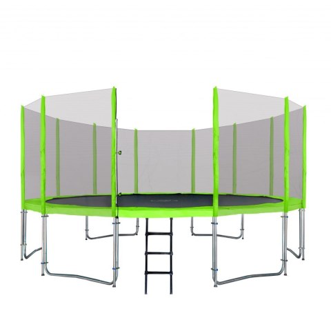 Trampolina ogrodowa SkyRamiz 487cm 16FT dla dzieci Zielony + Akcesoria Trampolina ogrodowa SkyRamiz 487cm 16FT dla dzieci Zielony + Akcesoria