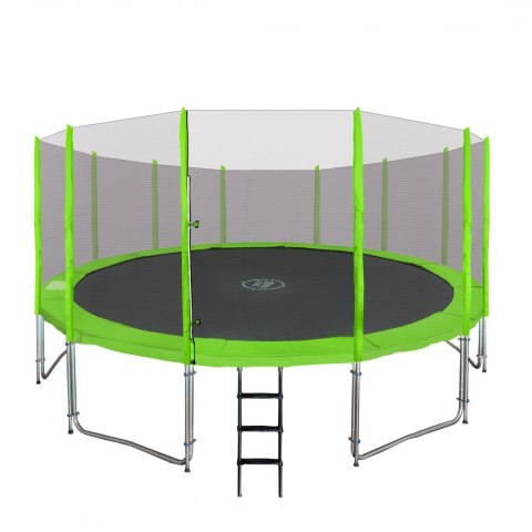 Trampolina ogrodowa SkyRamiz 487cm 16FT dla dzieci Zielony + Akcesoria Trampolina ogrodowa SkyRamiz 487cm 16FT dla dzieci Zielony + Akcesoria