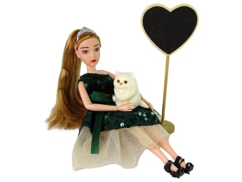 Lalka Dla Dzieci Emily Drewniane Serce Biały Kotek Lalka Dla Dzieci Emily Drewniane Serce Biały Kotek