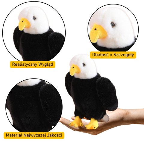 Pluszowy Orzeł Ptak Pluszak Maskotka Przytulanka Czarno Biały 25cm Pluszowy Orzeł Ptak Pluszak Maskotka Przytulanka Czarno Biały 25cm